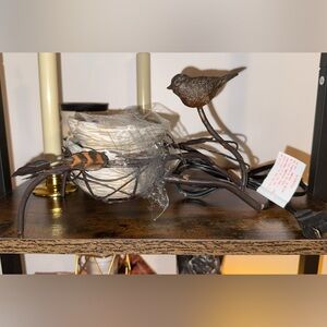 Retired wrought iron/ceramic Scentsy Bird Nest Warmer. Quality piece! #Vintage